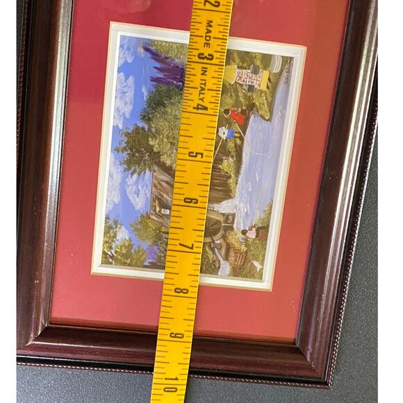 Jackie Haliburton "Water Well" Framed Matted Signed Folk Wall Vintage Art Print - Picture 6 of 7